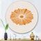 Designart - Minimal Orange Radiant Sun I - Modern Metal Circle Wall Art